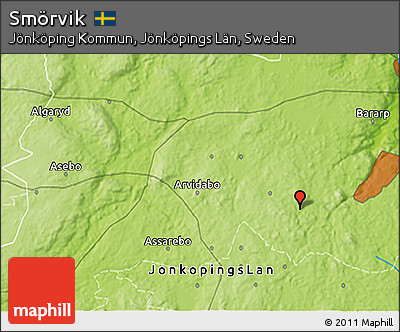 Physical 3D Map of Smörvik