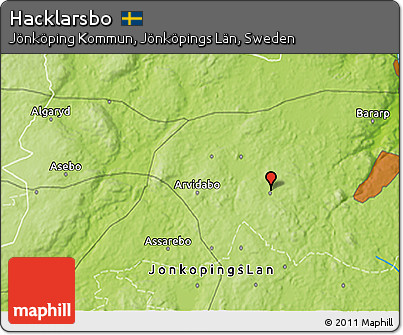 Physical 3D Map of Hacklarsbo