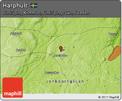 Physical 3D Map of Harphult