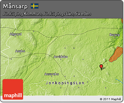 Physical 3D Map of Månsarp