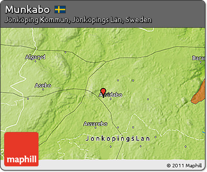 Physical 3D Map of Munkabo