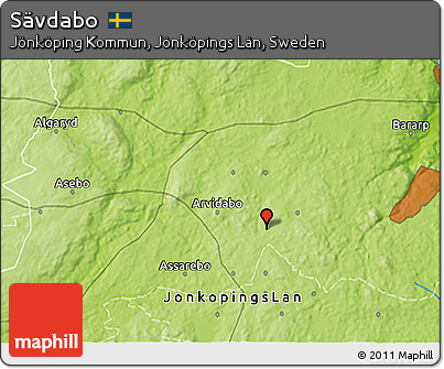 Physical 3D Map of Sävdabo