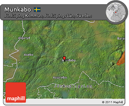 Satellite 3D Map of Munkabo