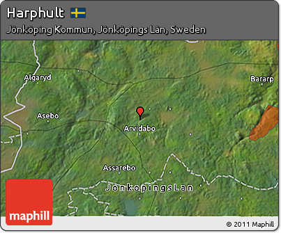 Satellite 3D Map of Harphult