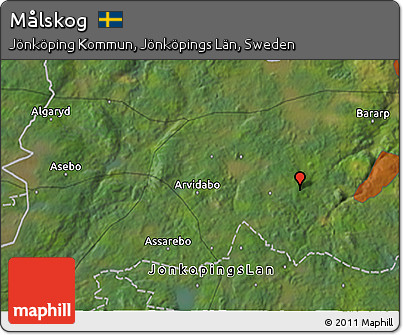 Satellite 3D Map of Målskog