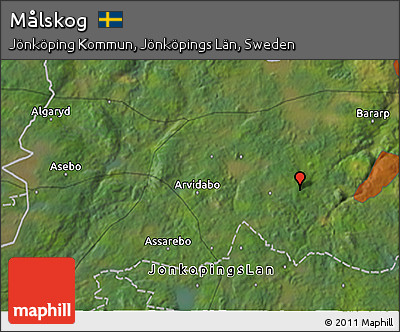 Satellite 3D Map of Målskog