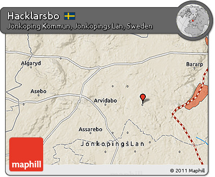 Shaded Relief 3D Map of Hacklarsbo