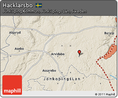 Shaded Relief 3D Map of Hacklarsbo