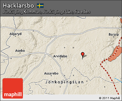 Shaded Relief 3D Map of Hacklarsbo