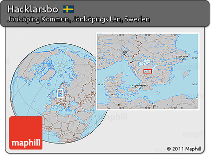 Gray Location Map of Hacklarsbo