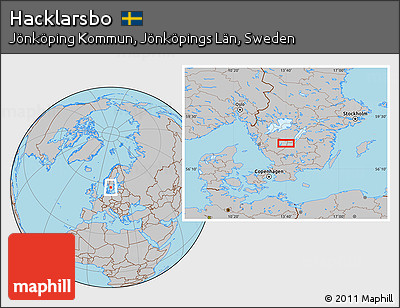 Gray Location Map of Hacklarsbo