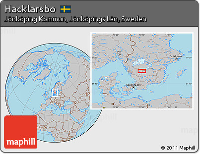 Gray Location Map of Hacklarsbo