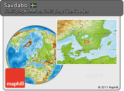 Physical Location Map of Sävdabo