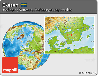 Physical Location Map of Ekåsen