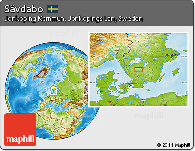 Physical Location Map of Sävdabo