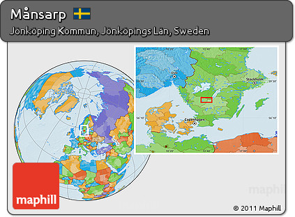 Political Location Map of Månsarp