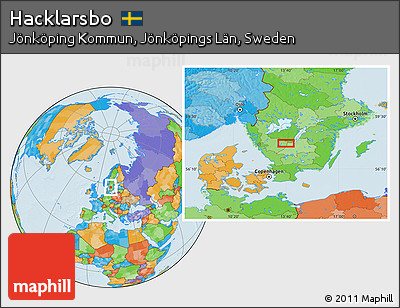 Political Location Map of Hacklarsbo