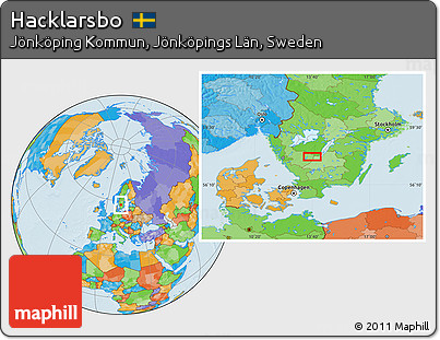 Political Location Map of Hacklarsbo