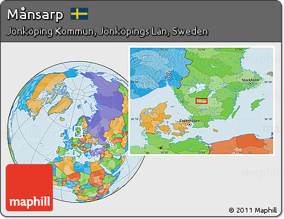 Political Location Map of Månsarp