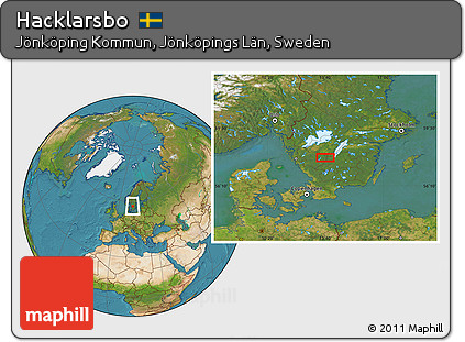 Satellite Location Map of Hacklarsbo