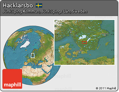 Satellite Location Map of Hacklarsbo