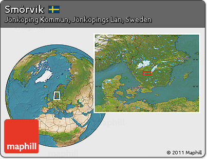 Satellite Location Map of Smörvik