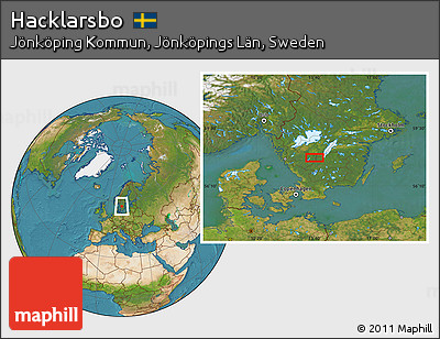 Satellite Location Map of Hacklarsbo