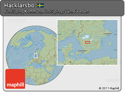 Savanna Style Location Map of Hacklarsbo, hill shading