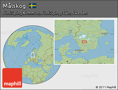 Savanna Style Location Map of Målskog