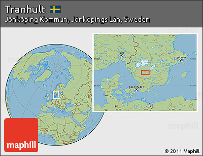 Savanna Style Location Map of Tranhult