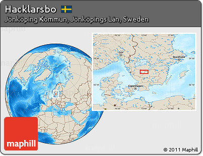 Shaded Relief Location Map of Hacklarsbo