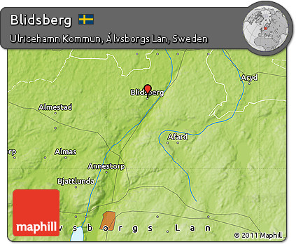 Physical Map of Blidsberg