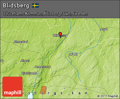 Physical Map of Blidsberg