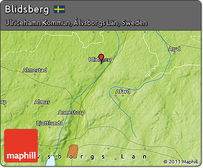 Physical Map of Blidsberg