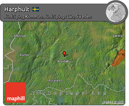 Satellite Map of Harphult