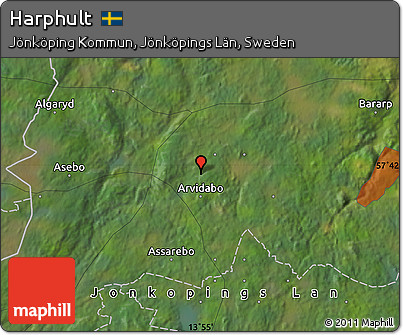Satellite Map of Harphult