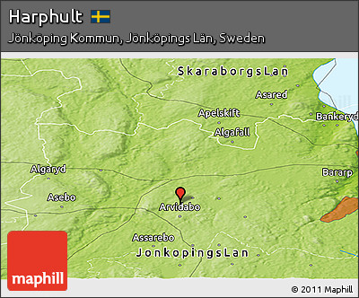 Physical Panoramic Map of Harphult