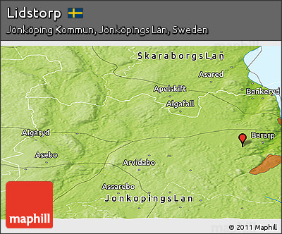 Physical Panoramic Map of Lidstorp
