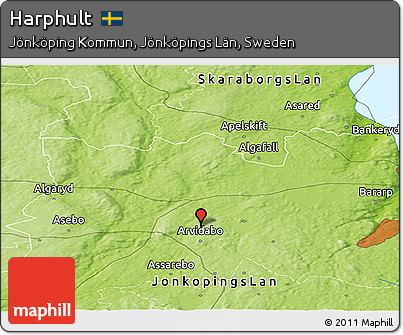 Physical Panoramic Map of Harphult