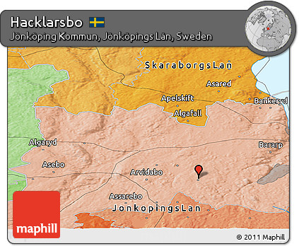 Political Panoramic Map of Hacklarsbo