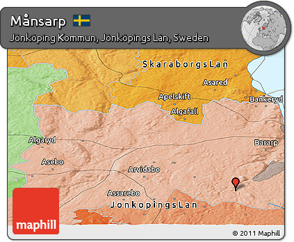 Political Panoramic Map of Månsarp