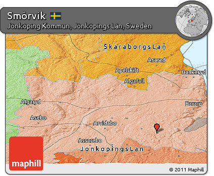 Political Panoramic Map of Smörvik