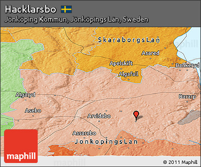 Political Panoramic Map of Hacklarsbo