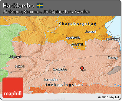 Political Panoramic Map of Hacklarsbo