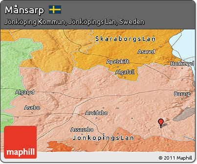 Political Panoramic Map of Månsarp