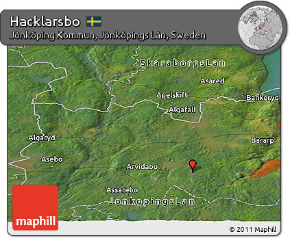 Satellite Panoramic Map of Hacklarsbo