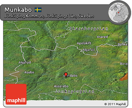 Satellite Panoramic Map of Munkabo
