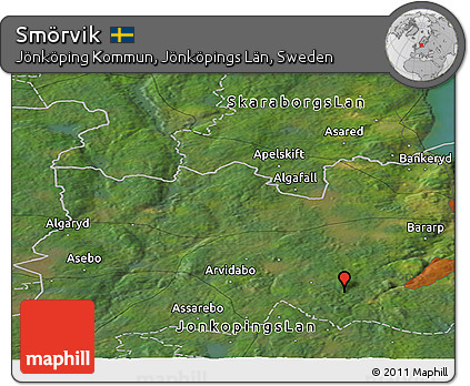 Satellite Panoramic Map of Smörvik