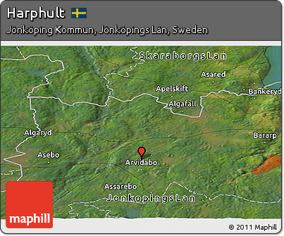 Satellite Panoramic Map of Harphult