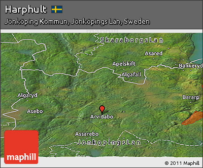 Satellite Panoramic Map of Harphult